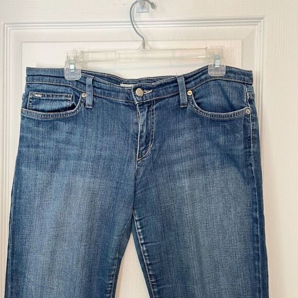 Joe's Socialite Kicker Low Rise Wide Leg Pocket Crop Medium Wash Stretch Jeans - Picture 5 of 14